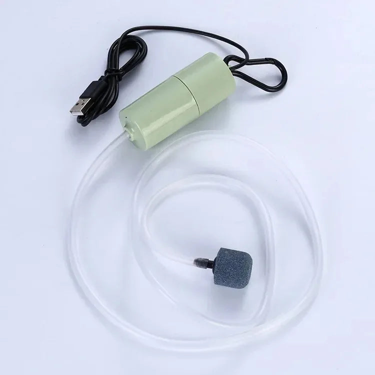 Aquairum USB luchtpomp (groen, roze, wit, zwart)