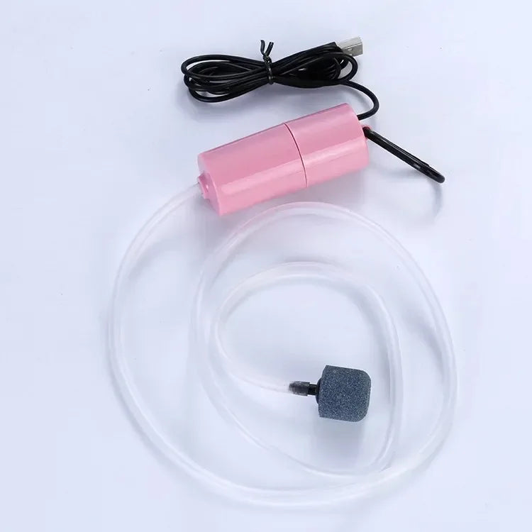 Aquairum USB luchtpomp (groen, roze, wit, zwart)