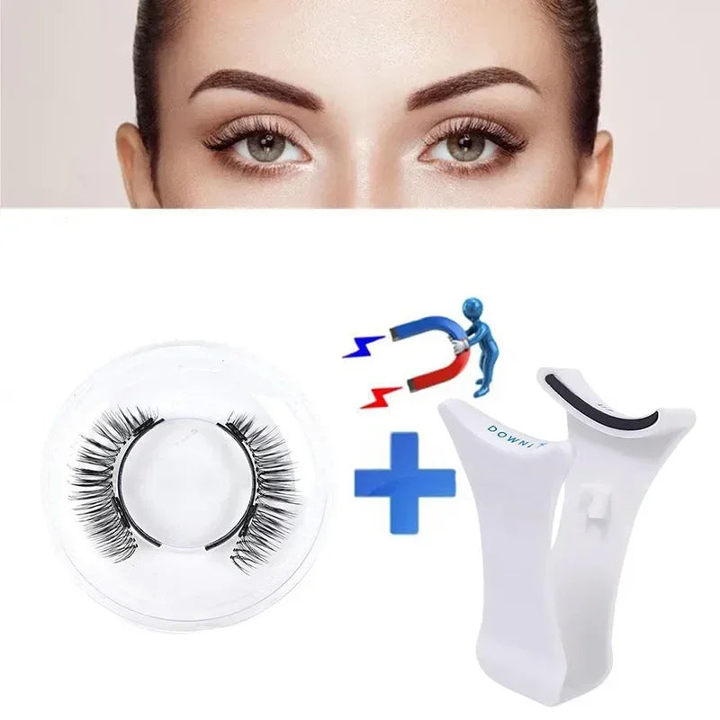 1 Pair magnetic eyelashes + Free tweezers