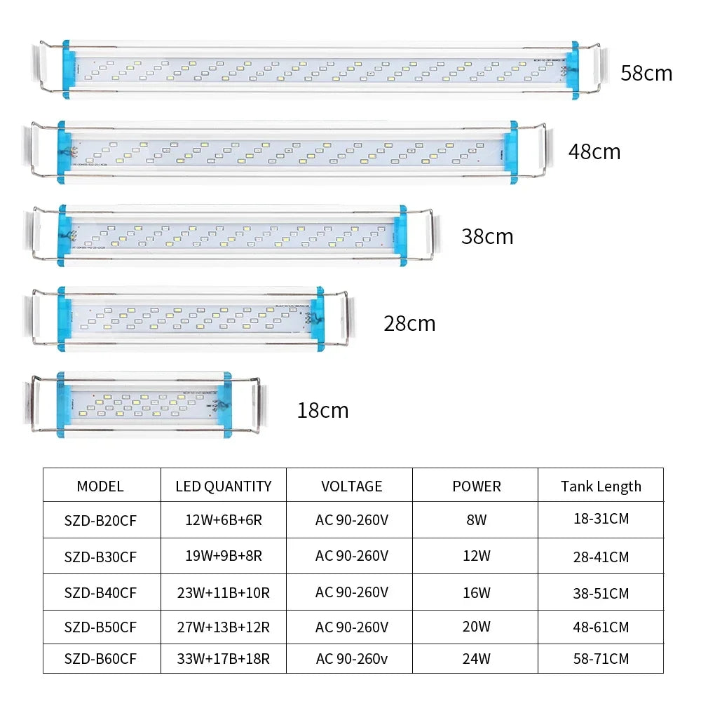 Aquarium extensible LED Light